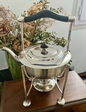 Bouilloire / Samovar sur réchaud argenté EPNS TS&S Sheffield H25c