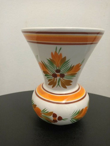 Vase quimper orange signé - vase,