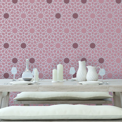 Pochoir mural marocain - ,