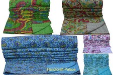 Indien Coton Kantha Couvre Lit