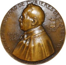 X3806 Rare Médaille Général Castelnau Edouard de  Curières 1926 Dammann UNC