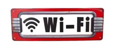 Plaque  métallique wi-fi, déco rétro restaurant, plaque vintage métal bar wifi