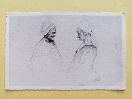 Cpa gravure eau forte dessin - cpa,