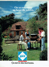 publicité Advertising 0623  1991   Camping Gaz barbecue  ça ouvre horizons