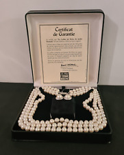 Collier et boucles  d’oreilles en Perles de Culture et argents Jackie Kennedy