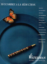 publicité Advertising  0123 1989  Waterman stylo plume  collection Lady Patricia
