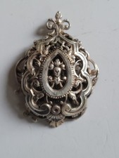 Ancienne broche en argent massif  motif de fleur (manque epingle) 13 Grammes