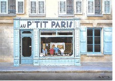 CP VITRINE DE PARIS "AU P'TIT PARIS" CONFECTION POUR FEMMES