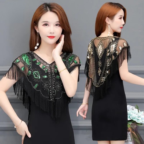 Femme paillettes sequin maille - femme,