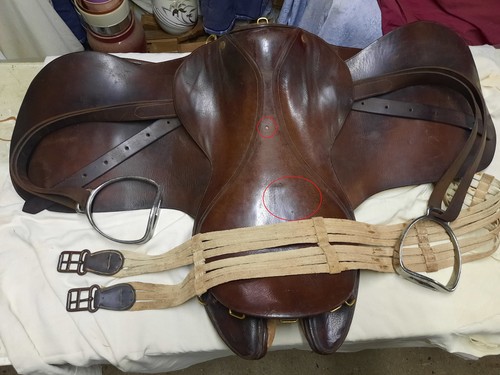 Superbe selle cuir fauve - selle,