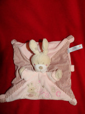 DOUDOU PLAT LAPIN ROSE RAYE
