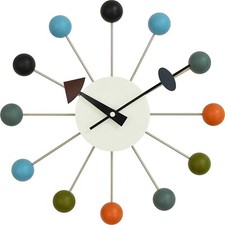 Horloge à boule George Nelson horloge murale colorée GN397C reproduit intérie...
