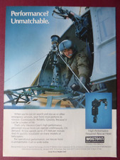 4/1986 PUB WESTERN GEAR HELICOPTER MOUNTED PERSONNEL RESCUE HOIST ORIGINAL AD