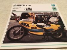 Carte moto Monark Crescent 500 GP Rudi Kurth 1973 collection Atlas Suède