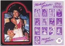 Michael Jackson Carte Autocollant #10 TOPPS GIANT Sticker Collection Card 1984