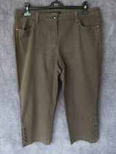 PANTACOURT TOILE STRETCH MARRON ** BIANCA ** T 48 TBE +++  ;-)