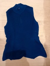 Très Beau top bleu sans manches taille 3 Guess by Marciano