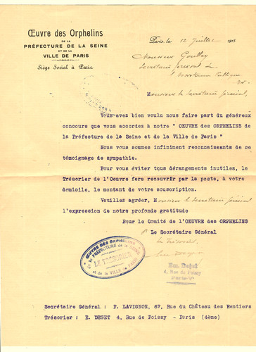 Guerre œuvre des - guerre, 14-18
