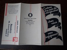 Prospectus réfrigérateur FRIGECO l'ILLUSTRATION 1932