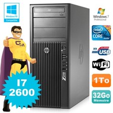 HP WorkStation Z210 Tour Core I7-2600 3.4Ghz 32Go Disque 1To Graveur W7 Wifi