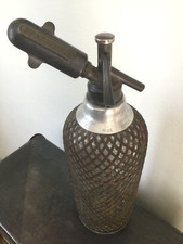 ANCIEN SIPHON CAGE en VERRE à