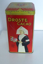 Ancienne BOITE Métal DROSTE CACAO 1 Kg HAARLEM HOLLAND Année 40/50