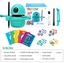 Robot éducatif Quincy | Cadeau enfant Noël FR – Apprendre à lire, écrire, dessin