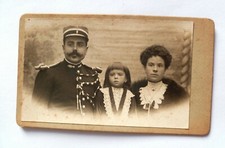 Photo CDV GENDARME BAB EL OUED ALGER KÉPI UNIFORME FOURRAGÈRE FAMILLE 