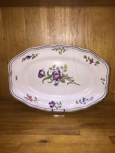 Ancien plat ovale 19em - plat,