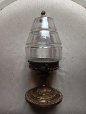 luminaire plafonnier art déco obus en verre suport en bronze