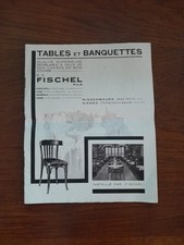Catalogue Fischel 1930 Meuble  Cafés-bars-restaurants-hôtels Bois Courbe Thonet