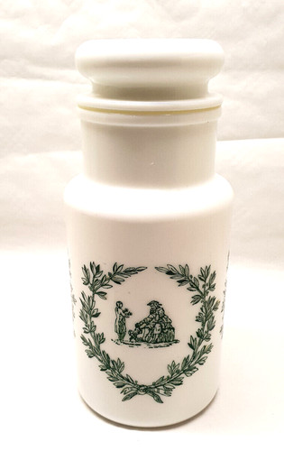 Ancien grand pot verre opaline - grand,