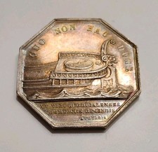 Médaille / Jeton Argent Quo Non Hac Duce Napoléon III Bordeaux 1853 1868 SUP+