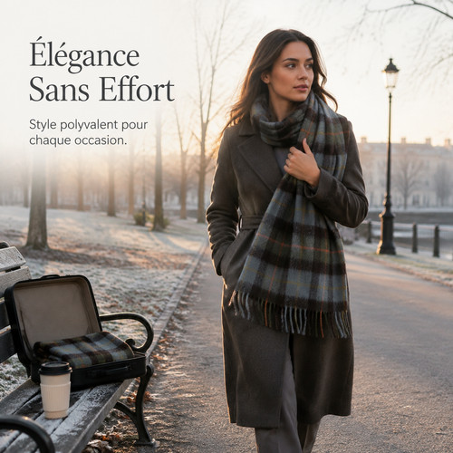 écharpe carreaux en - Écharpe, à