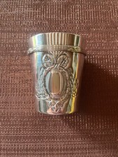 Timbale en métal argenté