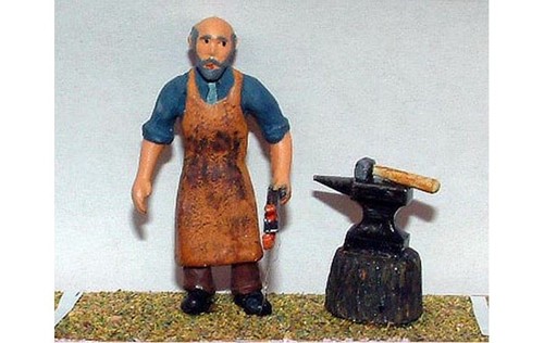 Forger peint avec - avec, enclume
