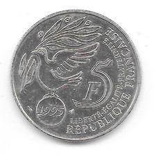PIECE 5 FRANCS 1995 ONU nickel superbe ++