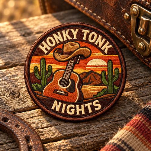 Embroidered honky tonk nights - honky,