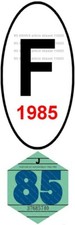 vignette pare brise 1985 +