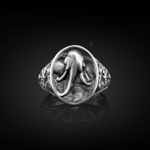 Bague chevalière homme - , en