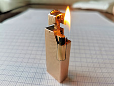 Briquet Dunhill Paris ALDUNIL vermeil or rose 18 carats et argent massif Lighter
