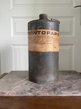 Gros pot boîte bidon publicitaire ancien White Spirit 32 cm - 5L ?