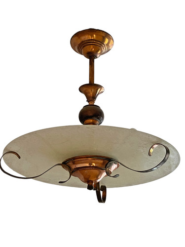 Ancien lustre cuivre annee - ancien,