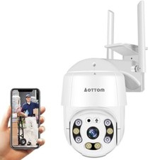 Aottom Überwachungskamera Aussen 1080P WLAN IP Kamera Outdoor PTZ Dome Kamera Si