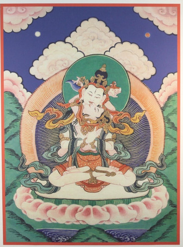 Vajrasattva tibetan thangka - tibetan,