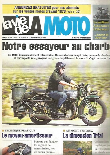 Vie moto n - de, la