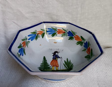 HB Quimper plat creux à pans coupés breton