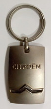 Porte Clé Chevrons Citroën en métal argenté (Inox)