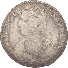 Monnaie, France, Louis XV, 1/2 Écu aux branches d'olivier, 1/2 ECU, 44 Sols