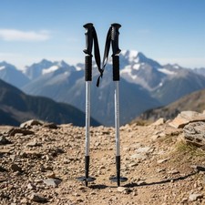 Durable Silver Trekking Poles